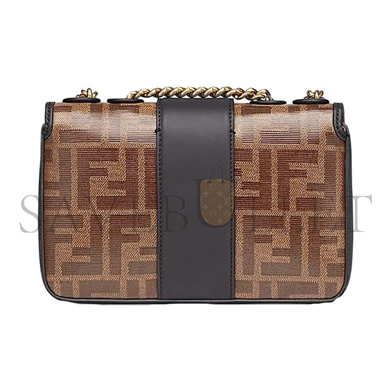 FENDI 1974 DOUBLE F MINI GLAZED BAG 8BS016A5K4F14RT (19*13*4cm)